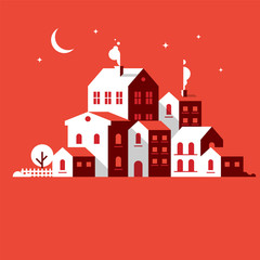 Fototapeta premium Flat City Illustration