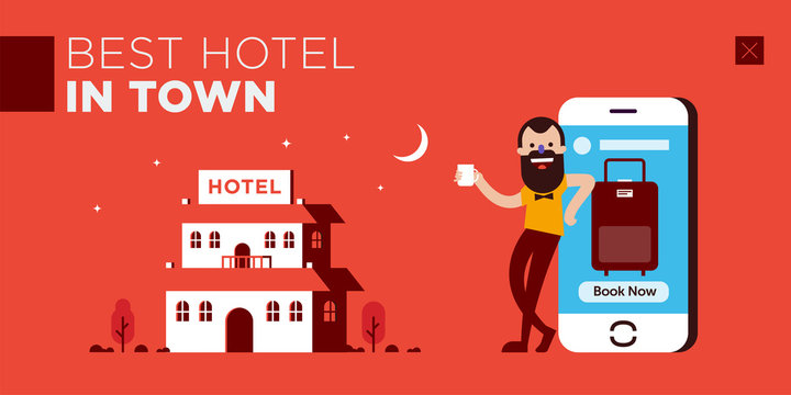 Hotel Web Header Icon Design