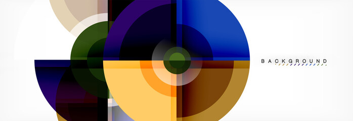 Fototapeta premium Vector fantastic circle modern geometric background template