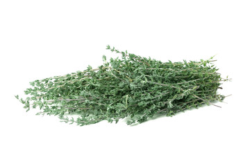 Fresh thyme on white background