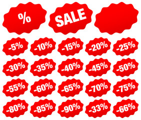 Oval Flower Price Tags Set 