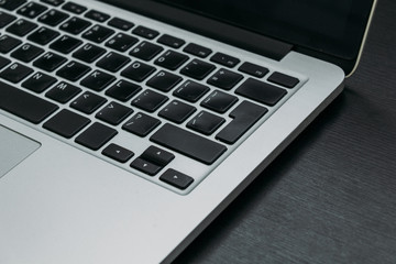 Close up of keyboard of a laptop