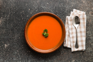 Cold gazpacho soup.