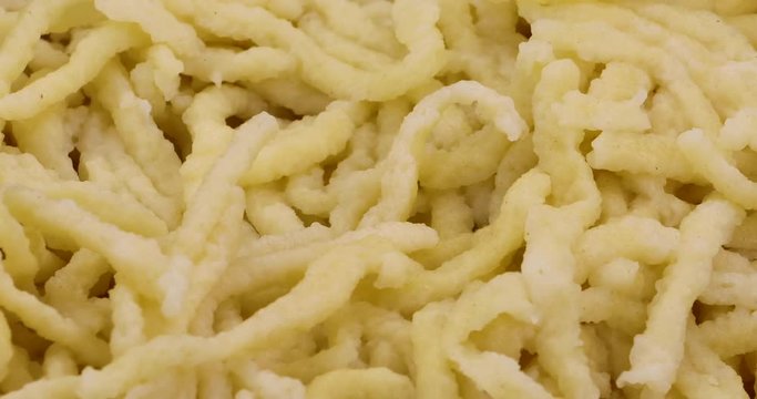 Swabian noodles Spaetzle turn on a plate