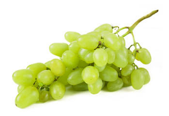 grapes branch with leaves closeup