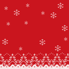 クリスマス　ニット　街並み