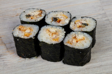 Japanese roll with eel