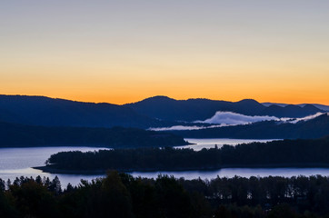 Naklejka premium zachód słońca Bieszczady 
