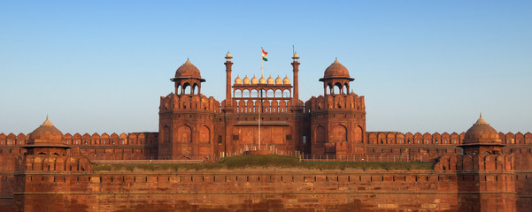 Naklejka premium Famous Red Fort in Delhi - India