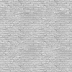 Fototapeta na wymiar White brick wall abstract seamless texture