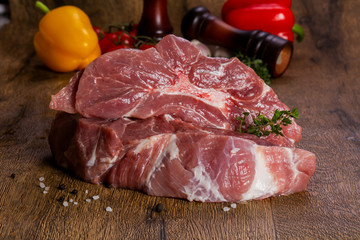 Raw pork meat
