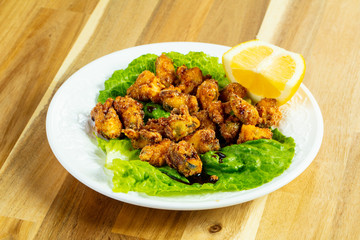 Hot batter mussels