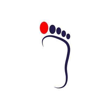 human foot logo icon design template vector