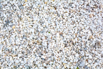 Small White pebble background. Top view texture