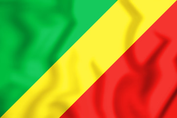 3D Flag of Republic of the Congo.