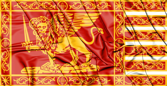 3D Flag of Republic of Venice.