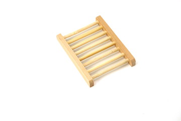 wooden Soap tray isolated on white background