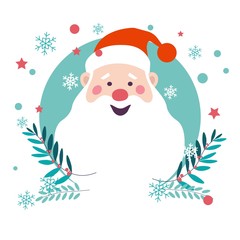 Santa Claus winter character, old man symbol of Christmas holiday