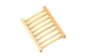 wooden Soap tray isolated on white background