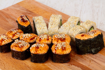 Traditional sushi set