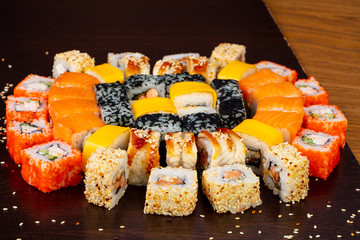 Delicious sushi roll set