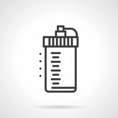 Fitness shaker bottle simple line vector icon