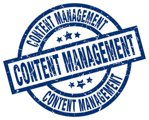 Fototapeta premium content management blue round grunge stamp