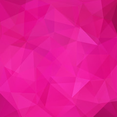 Polygonal vector background. Can be used in cover design, book design, website background. Vector illustration. Pink color.