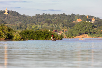 Buddha statue on Mekong river