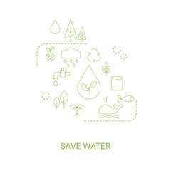 Save water concept