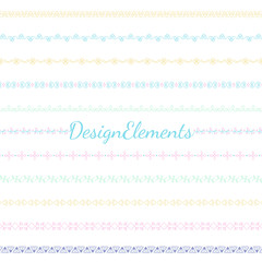 Collection of divider design element vectors