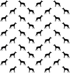 Dog pattern black and white symbol texture