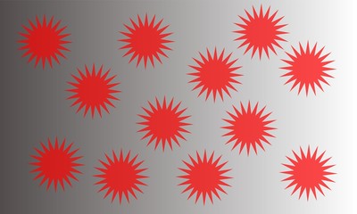 red circle with gray background