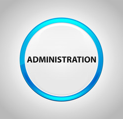 Administration Round Blue Push Button