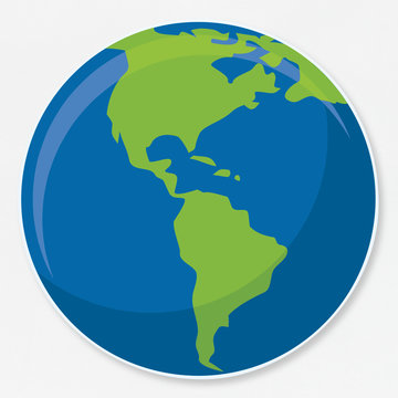 Isolated planet earth icon illustration