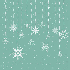 Snowflakes background, vector illustration