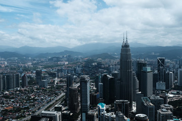Naklejka na ściany i meble The view of Kuala Lumpur city skyline, Malaysia