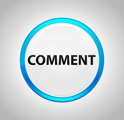 Comment Round Blue Push Button
