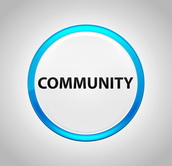 Community Round Blue Push Button