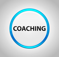 Coaching Round Blue Push Button