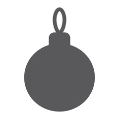 Christmas tree ball glyph icon, xmas and decoration, bauble sign, vector graphics, a solid pattern on a white background