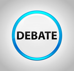 Debate Round Blue Push Button