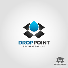 Drop Point - Water Box Logo template