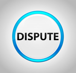 Dispute Round Blue Push Button