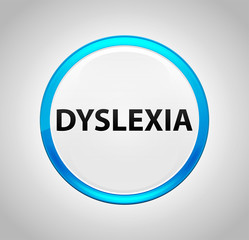 Dyslexia Round Blue Push Button