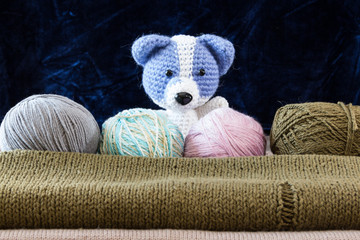 Knitting, home hobby.