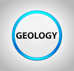 Geology Round Blue Push Button