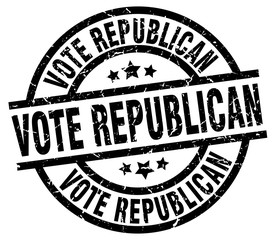 vote republican round grunge black stamp