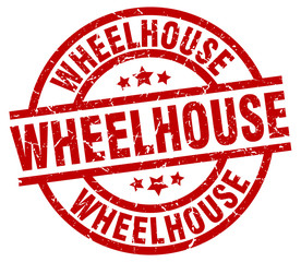 wheelhouse round red grunge stamp