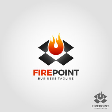 Fire Point - Fire Box Logo template